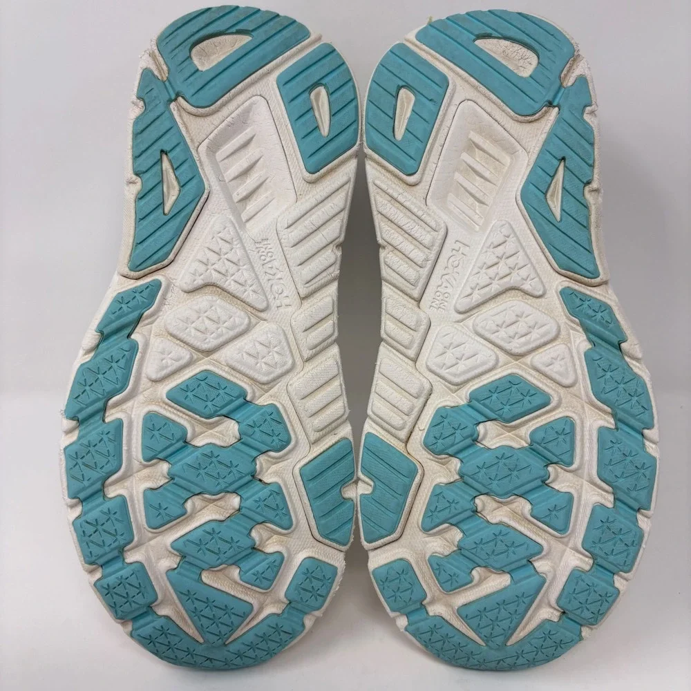 Hoka Arahi 7 Women's Size 8 Cream White Blue Running Shoes (1147851 FTRS)